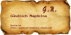 Gündisch Magdolna névjegykártya